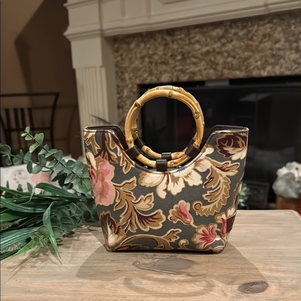 Mini Longaberger Sisters Majolica Garden Tote